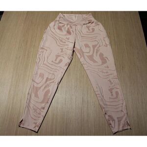 Gymshark Womens S‎ GS Power Bottoms Light Pink Marble Print Gym Pants